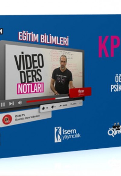 İsem Yayıncılık 2022 KPSS Eğitim Bilimleri Öğrenme Psikolojisi Video Ders Notu