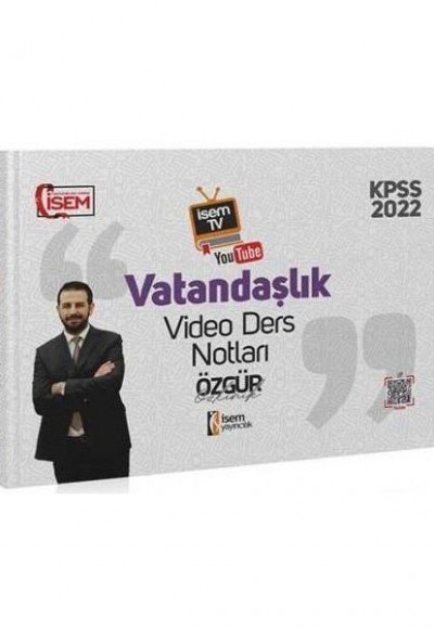 İsem Yayıncılık 2022 KPSS Genel Kültür Vatandaşlık Video Ders Notu