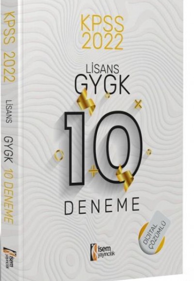 İsem Yayıncılık KPSS Lisans GY GK Tamamı Çözümlü 10 Deneme