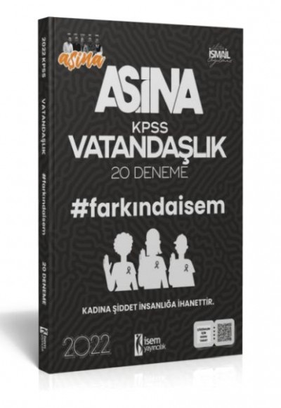 İsem Yayıncılık 2022 Aşina Farkındaİsem KPSS Vatandaşlık 20 Deneme