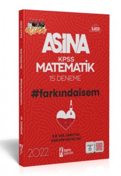 İsem Yayıncılık 2022 Aşina Farkındaİsem KPSS Matematik 15 Deneme