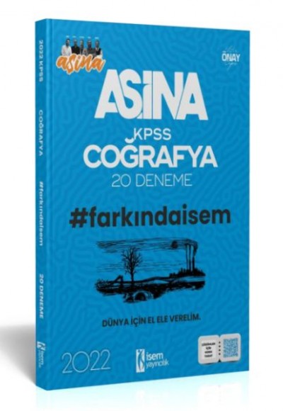 İsem Yayıncılık 2022 Aşina Farkındaİsem KPSS Coğrafya 20 Deneme