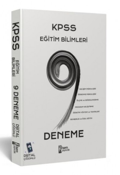 İsem Yayıncılık  2023 Kpss Eğitim Bilimleri 9 Deneme Dijital Çözümlü