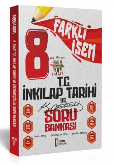 İsem Yayıncılık 2024 Farklı İsem 8.Sınıf İnkılap Tarihi Ve Atatürkçülük Soru Bankası