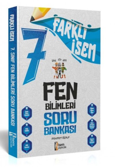 İsem Yayıncılık 2024 Farklı İsem 7.Sınıf Fen Bilimleri Soru Bankası