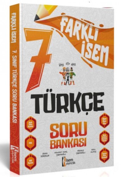 İsem Yayıncılık 2024 Farklı İsem 7.Sınıf Türkçe Soru Bankası
