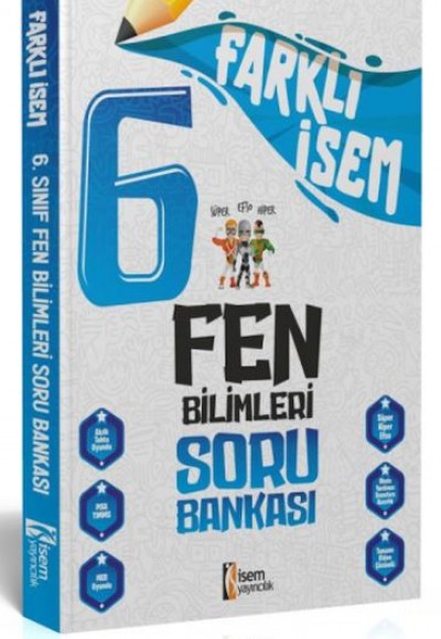 İsem Yayıncılık 2024 Farklı İsem 6.Sınıf Fen Bilimleri Soru Bankası