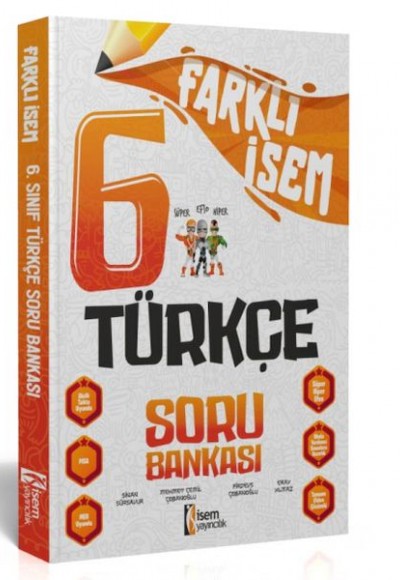İsem Yayıncılık 2024 Farklı İsem 6.Sınıf Türkçe Soru Bankası