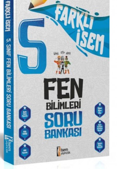 İsem Yayıncılık 2024 Farklı İsem 5.Sınıf Fen Bilimleri Soru Bankası