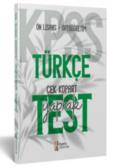 İsem Yayıncılık 2024 Kpss Ortaöğretim-Önlisans Türkçe Çek-Kopart Yaprak Test