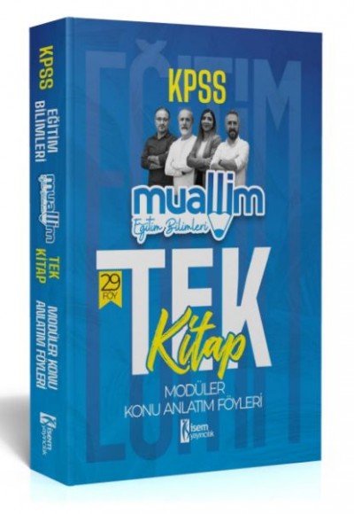 İsem Yayıncılık 2024 Kpss Muallim Eğitim Bilimleri Tek Kitap Modüler Konu Anlatım Föyleri