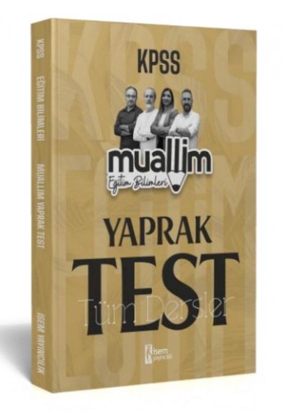 İsem Yayıncılık 2024 Kpss Muallim Eğitim Bilimleri Tüm Dersler Yaprak Test