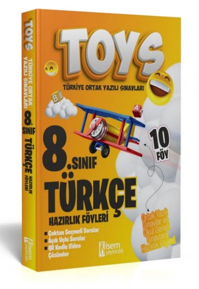 İsem Yayıncılık 2024 Toys 8. Sınıf Türkçe Hazırlık Föyleri