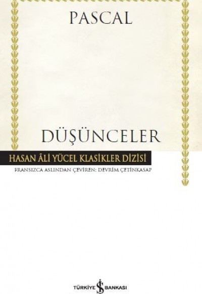 Düşünceler - Hasan Ali Yücel Klasikleri (Ciltli)