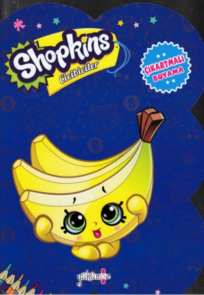 Shopkins Cicibiciler - Lacivert Çıkartmalı Boyama