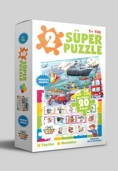 2 Süper Puzzle - Taşıtlar - Meslekler 2+ Yaş