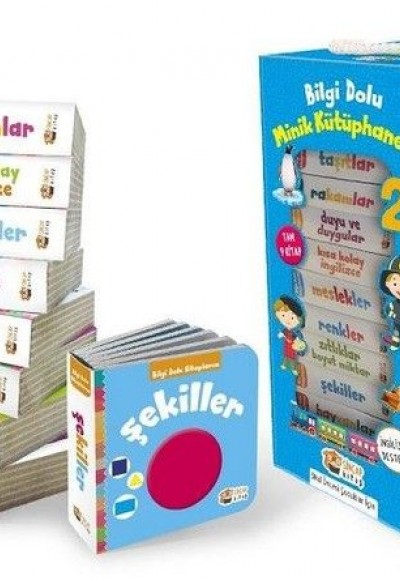 İngilizce Destekli Bilgi Dolu Minik Kütüphanem - 9 Kitap Mavi Kutu