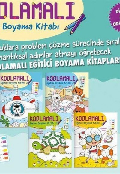 Kodlamalı Eğitici Boyama Kitabı 4-6 Yaş (4 Kitap Takım)