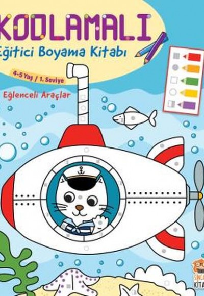 Kodlamalı Eğitici Boyama Kitabı - Eğlenceli Araçlar