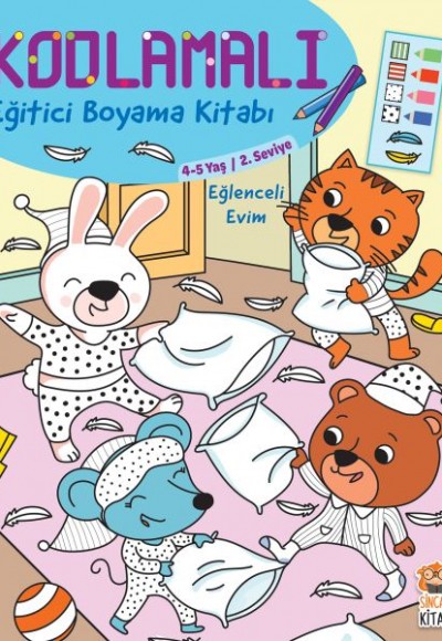 Kodlamalı Eğitici Boyama Kitabı - Eğlenceli Evim