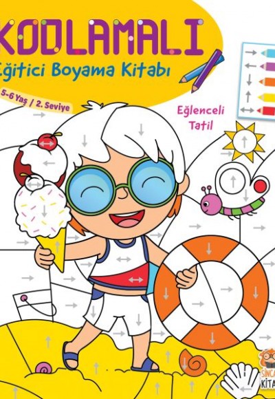 Kodlamalı Eğitici Boyama Kitabı - Eğlenceli Tatil