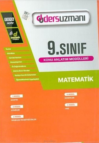 Ders Uzmanı 9. Sınıf Matematik Konu Anlatım Modülleri (Yeni)