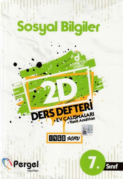 Pergel 7. Sınıf Sosyal Bilgiler 2D Ders Defteri + Ev Çalışmaları (Yeni)