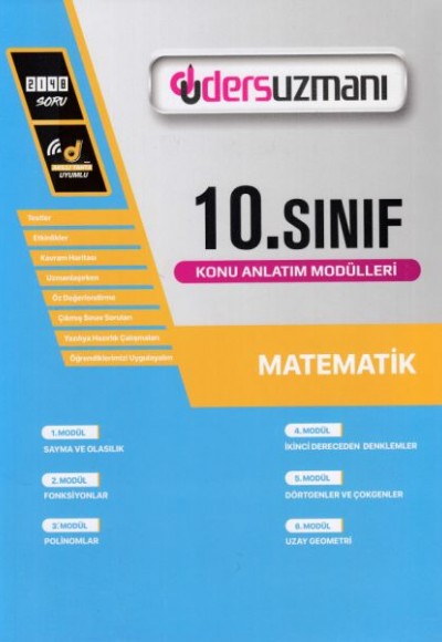 Ders Uzmanı 10. Sınıf Matematik Konu Anlatım Modülleri (Yeni)