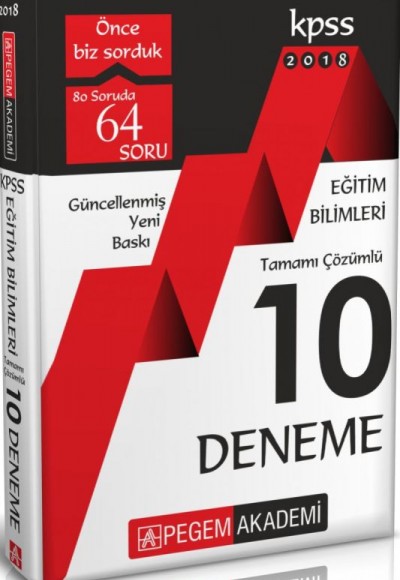 Pegem 2018 KPSS Eğitim Bilimleri Tamamı Çözümlü 10 Deneme