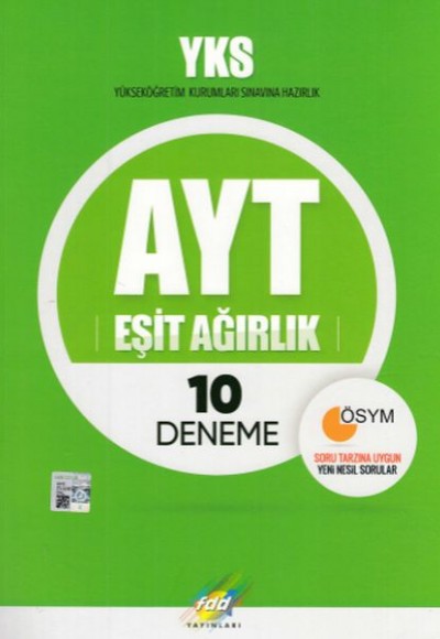 FDD YKS - AYT Eşit Ağırlık 10 Deneme (Yeni)