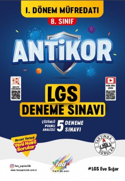 FDD LGS 1.Dönem Antikor Çözümlü 5 Deneme Sınavı