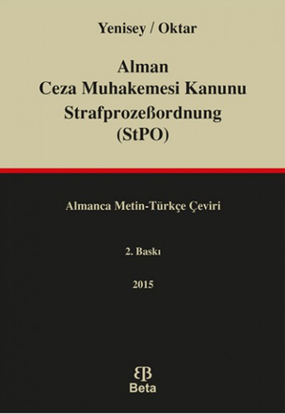 Alman Ceza Muhakemesi Kanunu StrafprozeBordnung StPO