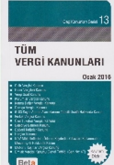 Cep 13 - Tüm Vergi Kanunları