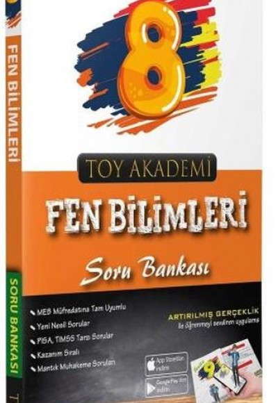 Toy Akademi 8.Sınıf Fen Bilimleri Soru Bankası (Yeni)