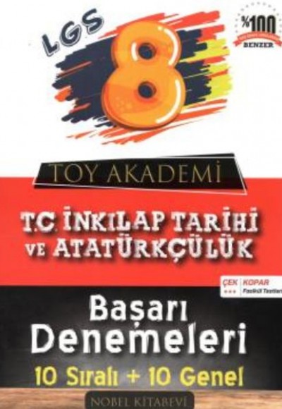 Toy Akademi 8.Sınıf T.C. İnkılap Tarihi 10 lu Deneme (Yeni)