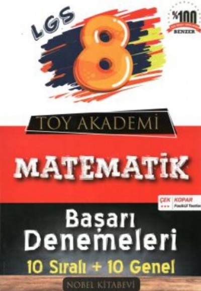 Toy Akademi 8.Sınıf Matematik 10 lu Deneme (Yeni)