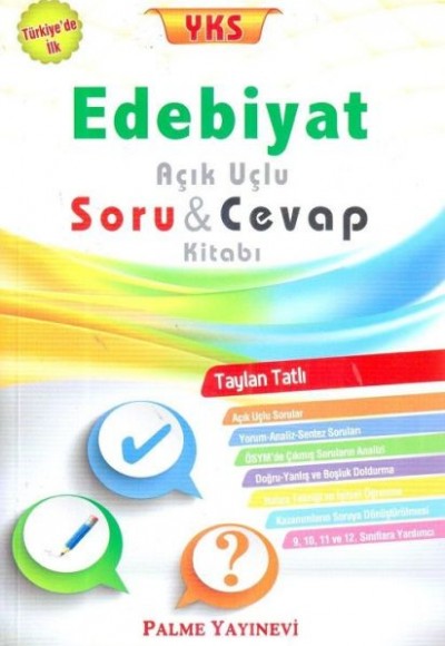 Palme YKS Edebiyat Açık Uçlu Soru Cevap Kitabı (Yeni)