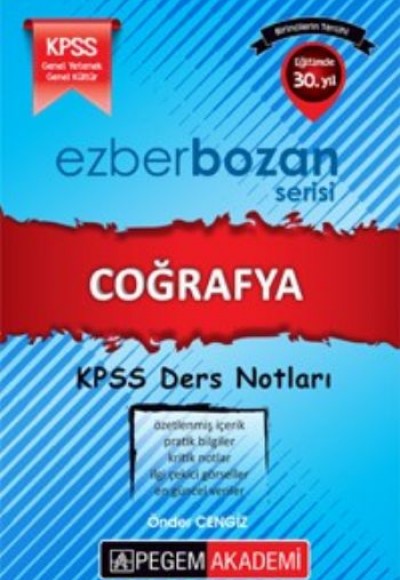 KPSS Ezberbozan Coğrafya Ders Notları