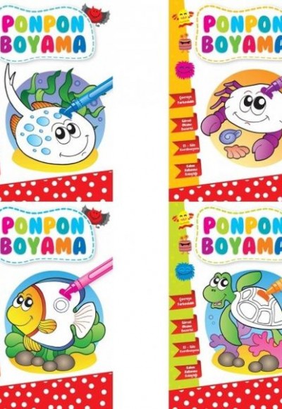 Ponpon Boyama  - 4 Kitap Takım