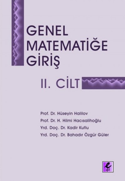 Genel Matematiğe Giriş II.Cilt