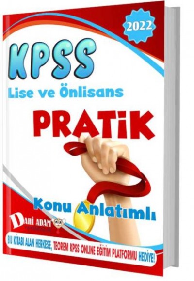 Dahi Adam 2022 KPSS Lise Ön Lisans Genel Yetenek Genel Kültür Pratik Konu Anlatımlı Tek Kitap