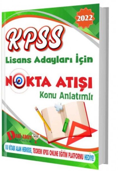 Dahi Adam 2022 KPSS Genel Yetenek Genel Kültür Nokta Atışı Konu Anlatımlı Tek Kitap