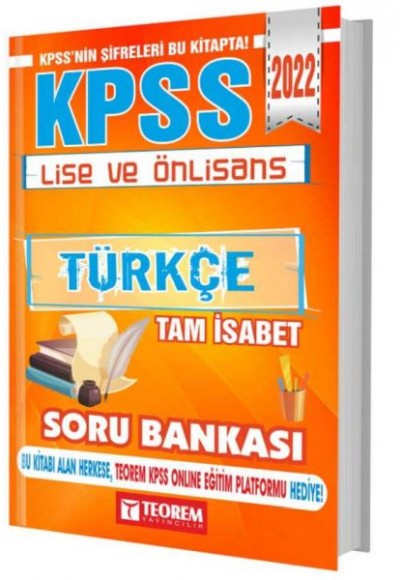 Teorem 2022 KPSS Lise Ön Lisans Türkçe Tam İsabet Soru Bankası