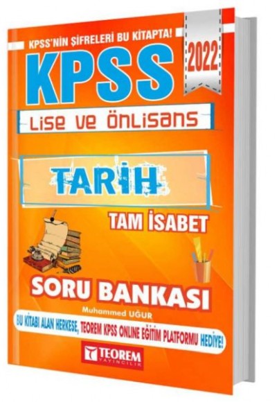 Teorem 2022 KPSS Lise Ön Lisans Tarih Tam İsabet Soru Bankası