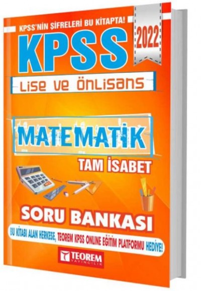 Teorem 2022 KPSS Lise Ön Lisans Matematik Tam İsabet Soru Bankası