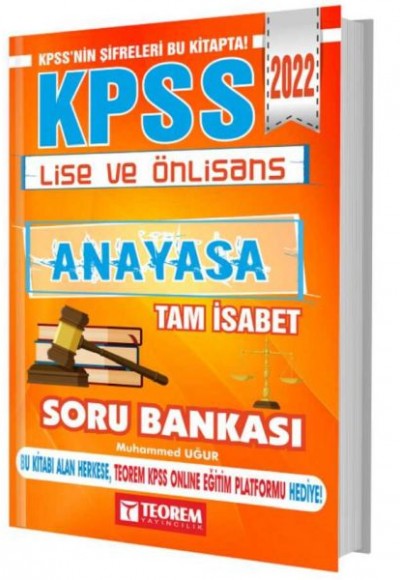 Teorem 2022 KPSS Lise Ön Lisans Anayasa Tam İsabet Soru Bankası