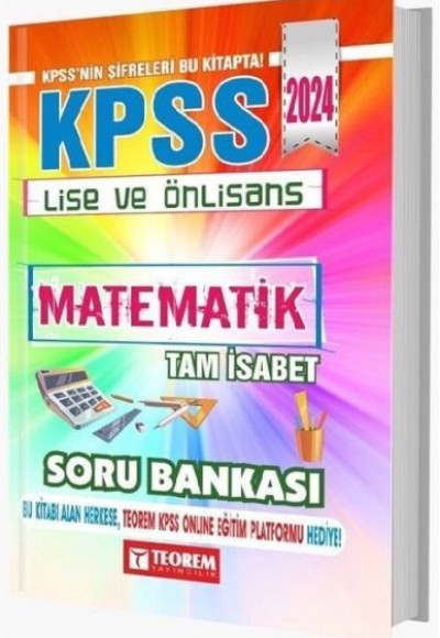 Teorem Yayınları 2024 KPSS Lise Ön Lisans Matematik Tam İsabet Soru Bankası