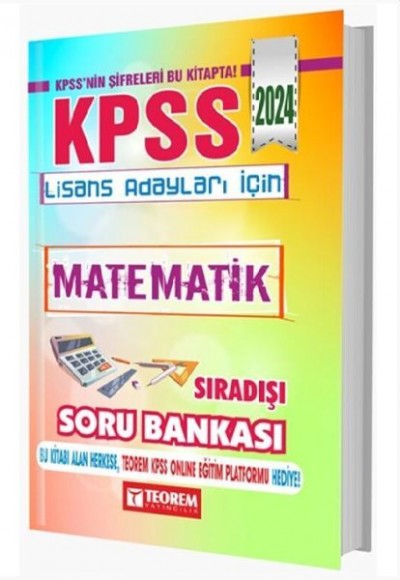 Teorem Yayınları 2024 KPSS Matematik Sıradışı Soru Bankası