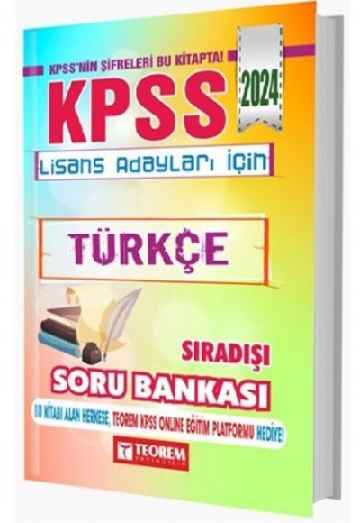 Teorem Yayınları 2024 KPSS Türkçe Sıradışı Soru Bankası