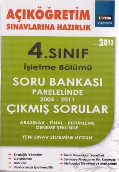 4. Sınıf Açıköğretim Sınavlarına Hazırlık - İşletme Bölümü